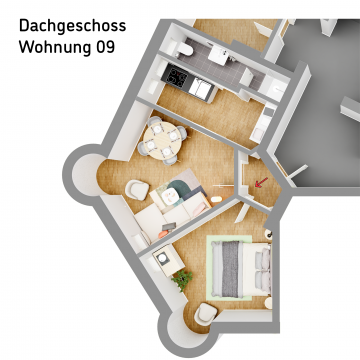 Grundriss - Lage! Lage! Lage!: Stilvolle Dachgeschosswohnung in Pempelfort!