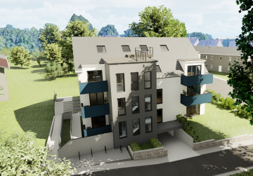 Ansicht Südwest - Großzügige 4-Zimmer-Neubauwohnung mit hohem Wohnkomfort und Barrierefrei!