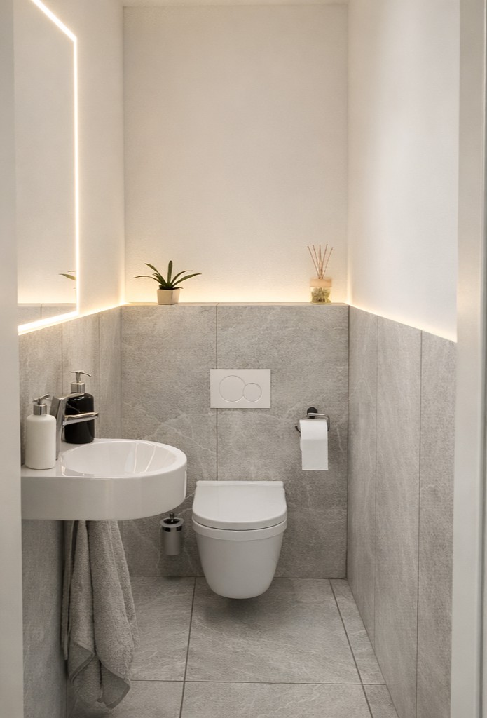 Gäste-WC - Großzügige 4-Zimmer-Neubauwohnung mit hohem Wohnkomfort und Barrierefrei!