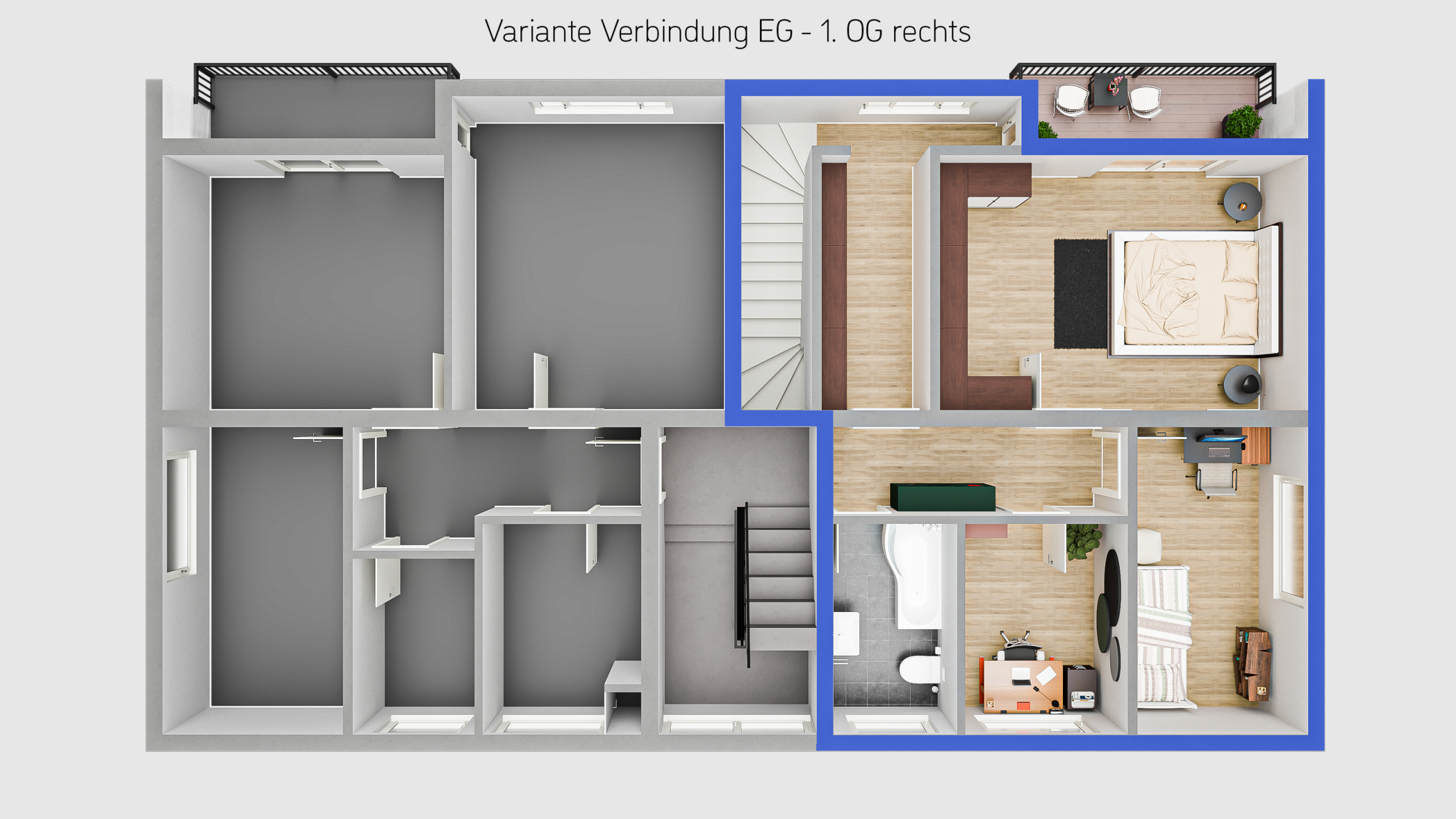 Variante_Verbindung_Whg-EG_rechts_1OG_rechts - Erfolgreich Verkauft bei Interesse an Kauf o. Vermarktung bitte melden