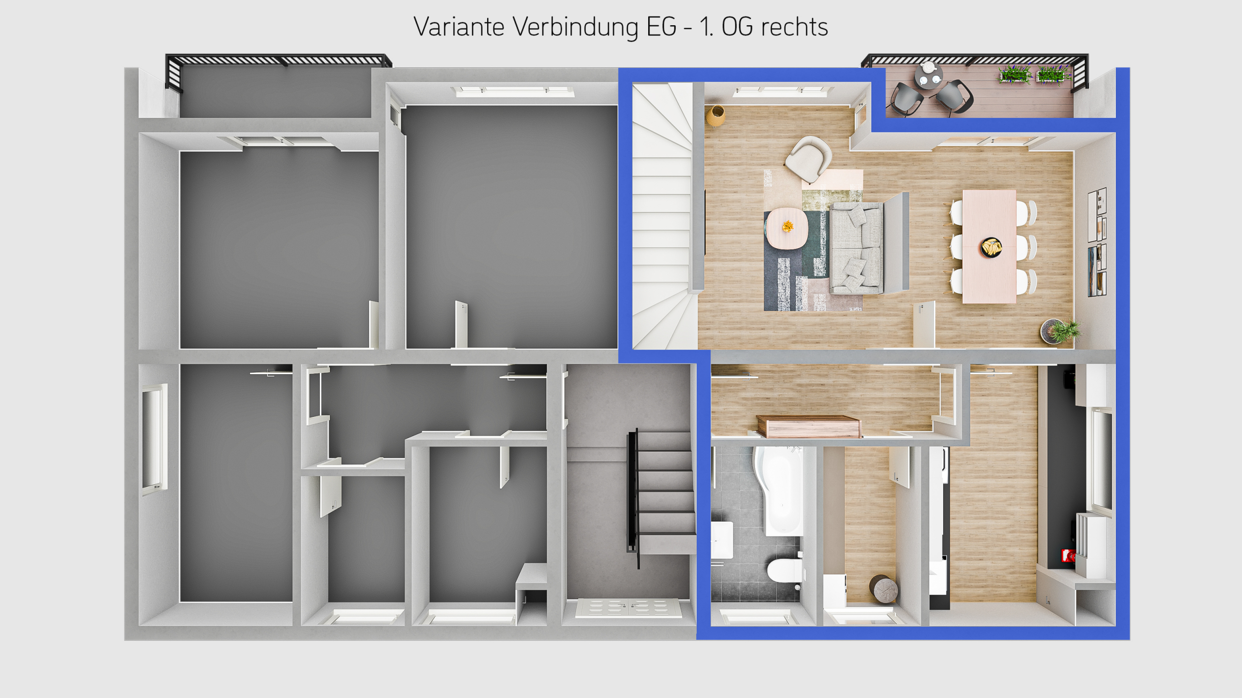 Variante_Verbindung_Whg-EG_rechts_1OG_rechts - Erfolgreich Verkauft bei Interesse an Kauf o. Vermarktung bitte melden
